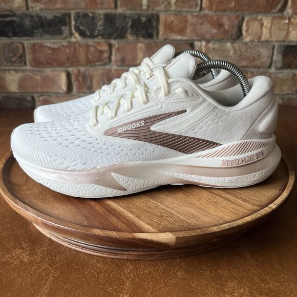 Brooks Adrenaline GTS 24 Supportive Women's 10 Rose Gold White Running Shoes - Picture 13 of 16